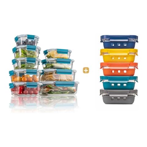 GC GENICOOK glass storage containers with lids+glass meal prep containers Cover
