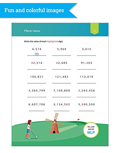 Ixl | The Ultimate Grade 4 Math Workbook | Multi-Digit Multiplication, Long Division, Addition, Subtraction, Fractions, Decimals, Measurement, And Geometry For Classroom Or Homeschool Curriculum #TOP3