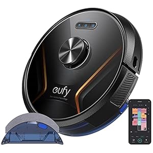 eufy door Anker RoboVac X8 Hybrid, Robotstofzuiger met lasernavigatie, 2-in-1: stofzuiger en dweil,2 x 2000 Pa zuigkracht, iPath-lasernavigatie, AI. Map 2.0-technologie, dubbele turbine, wifi, BoostIQ