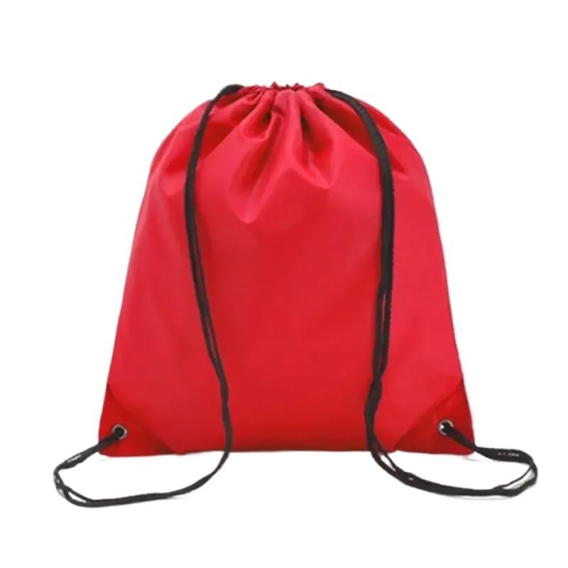 Sacca Zaino con coulisse da 10 pezzi for scarpe, zaini e borse a tracolla(Red)