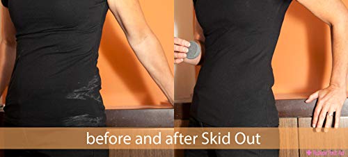 Image of Fashion First Skid Out Clothing Stain Eraser Sponges - Grey (2-Pack) | Removes Deodorant Marks, Makeup, Toothpaste, Pet Hair & Lint - Dry Water-Free Clothing Reusable Sponges Touch-Ups (2 inch Each)