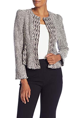 Rebecca Taylor Black Combo Mixed Tweed Jacket Size 10