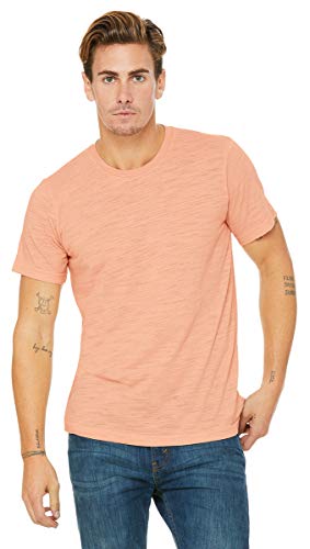 Bella + Canvas Unisex Poly-Cotton Short-Sleeve T-Shirt S PEACH SLUB