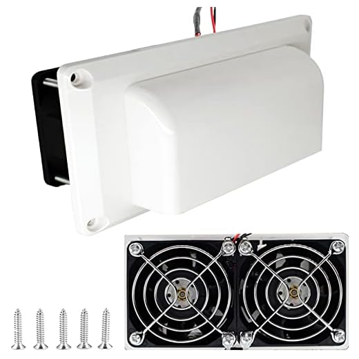 AUTOXBERT RV Side Vent Fan, 25W 12V Small Vent Ventilation Exhaust Fan for RV Motorhome Caravan Camper, White