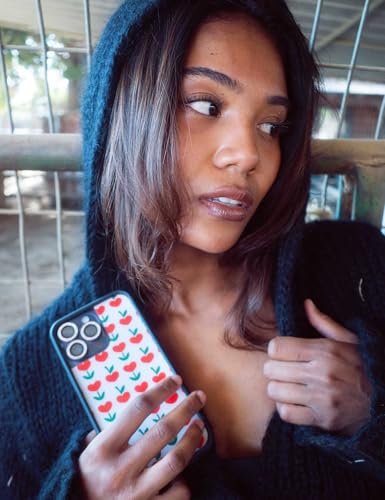 Image of Wildflower Cases - Compatible with iPhone 16 | Protective Black Bumper, 6.5ft Drop Test Certified, Women Owned Small Business | Red Hearts Green Dainty Aesthetic Cute Trendy | Love Blooms