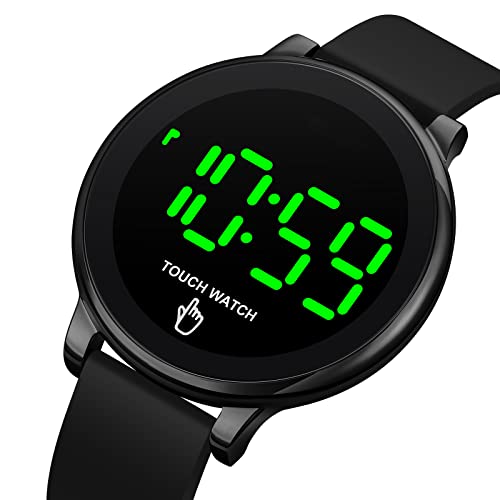 Sport-Watch-Fashion-Touch-LED-Digital-Watch-Outdoor-50M-Waterproof-Rubber-Bands-Wristwatch-for-Men-Women-Teens-Students-Black-LED-Touch 41YcMBzEqhL