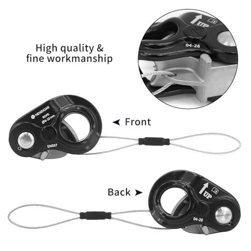 Image of NewDoar Rope Ascender Lightweight Rope Clamp Ascender Riser Adjuster Fits 8-13mm Rope Self-Locking Grip for Rock Climbing,Hunting,Protection Rescue,Rappelling,Arborist,Gear Equipment