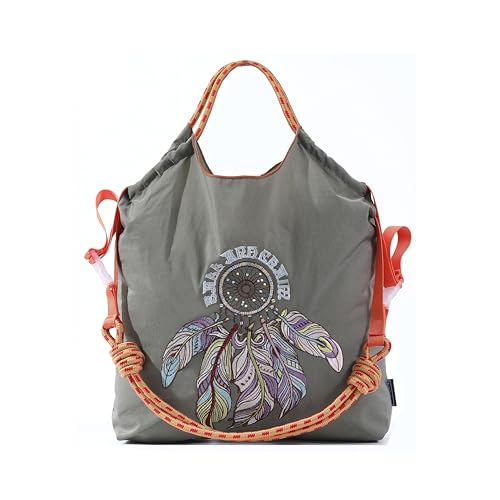 Ball&Chain Embroidery Initial Nylon Tote Bag,Personalized Present Suitable for Travel,Beach,is a Great Gift Women, Mom