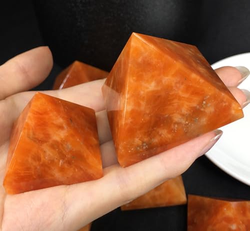 Pirámide de piedra solar natural para decoración y meditación Reiki 2