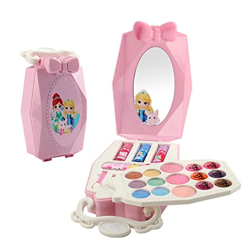 it de maquillage pour enfants pour filles, étui de maquillage multicouche au design conte de fées, palette de maquillage pour filles, jouet pour enfants de 3 à 12 ans, cadeau de Noël et d'ann Tai Cover