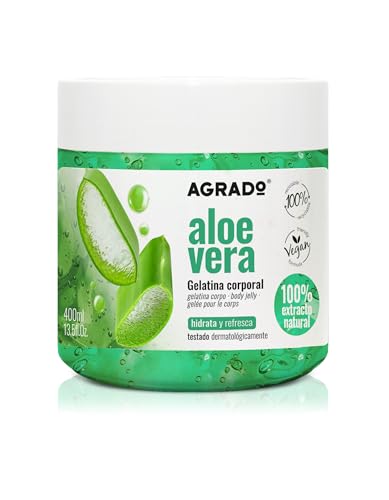 Agrado - Gelatina per il corpo Aftersun | 0% alcol | Rapido assorbimento | 400 ml