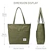 KALIDI Canvas Tasche Damen Handtasche mit Vorderen Taschen Umhängetasche Shopper Tasche Damen Groß Schultertasche für Schule Arbeit Einkauf Alltag Reisen #1