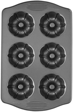 Wilton Excelle Elite Non-Stick 6-Cavity Mini Fluted Tube Baking Pan