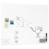 ALLboards Glastafel – matt magnetisch, für Projektionen geeignet, 120×90 cm, Projektionsglasplatte 120x90 cm