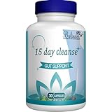 15 Day Cleanse, Gut and Colon Support, Advanced 15 Day Gut Cleanse Detox for Women & Men with Senna, Cascara Sagrada & Psyllium Husk, Non-GMO, 30 Capsules