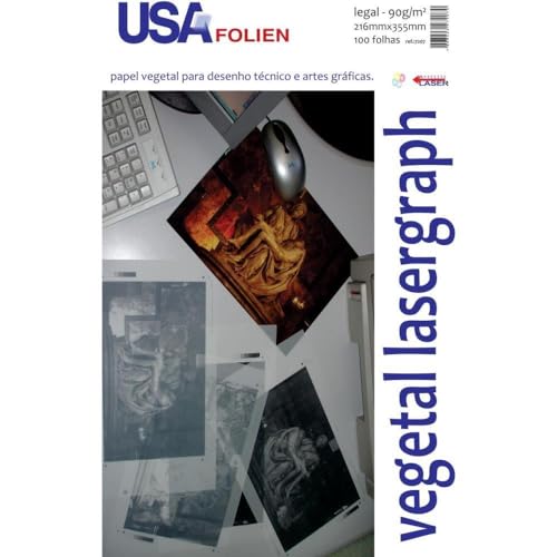 Papel Vegetal, USA Folien, A4, 90 Gramas, 216 x 355 mm, 100 Folhas