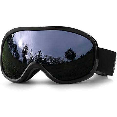 SPOSUNE Ski Goggles 100% UV400 Protection Skiing Goggle with Anti-Fog Spherical Dual Lens,OTG Snow Snowboard Goggles for Men Women Youth,Helmet Compatible Windproof Impact Resistant Cover