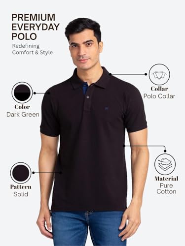 Image of Raymond Men Cotton Solid Regular Fit T-Shirt
