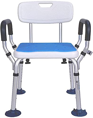 Tabouret de douche portable robuste avec dossier pour senior