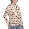 Kuilepa Women Loose Hoodie Sweatshirt Long Sleeve Kangaroo Pocket Drop Shoulder Pullovers Top-Beagle Dog On Brown, Black, XXL #2