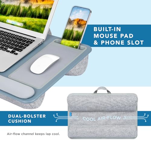 Image of LAPGEAR Home Office Pro Lap Desk - Slate Blue, Fits 15.6 inch Laptops