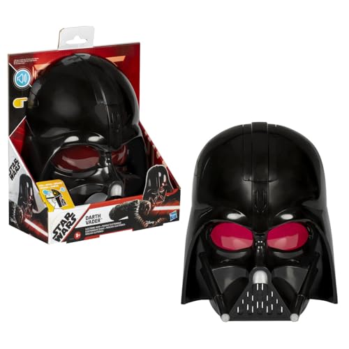 Star Wars Hasbro, Darth Vader, máscara eletrónica, frases e efeitos sonoros, cor preta, Cosplay, brinquedos de super-heróis para meninos e meninas de 5 anos, disfarce para festa de Halloween, fantasia