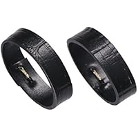 AUTULET 21mm accesorios exclusivos de la correa de reloj croco en auténtica piel de becerro negro (2 piezas un paquete)