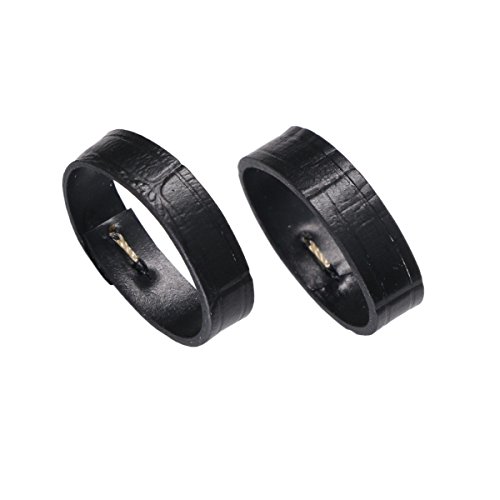 Preisvergleich Produktbild Deluxe Krokodilleder Uhrenarmband Halter Ersatz italienischen Kalbsleder 22mm in schwarz (2 Stück EIN Satz)