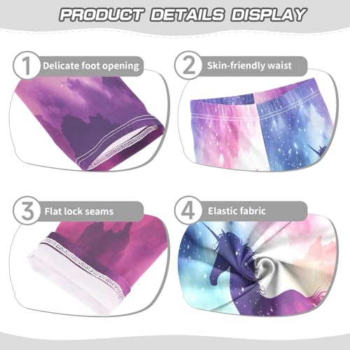 Toddler Girls Leggings Printed Yoga Pants Leggings Unicorn Standing Rainbow for Kids3