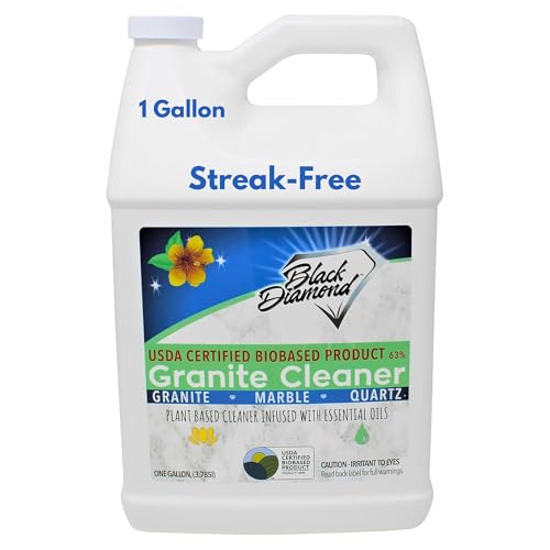 Comparison: Best Cleaner For Black Granite 9 Black Diamond Stoneworks Granite Counter Cleaner: USDA Certified BIOBASED- Safe for Granite and other stone countertops. Safe for food contact formula to keep your countertops looking fresh and clean!