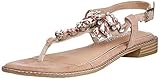 FEEL+Leather Marco Tozzi Damen by Guido Maria Kretschmer 2-2-88100-26 Veloursleder Sandale mit Absatz, NUDE COMB, 40 EU