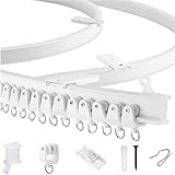 riel flexible cortina de baño ♠️【Amplia aplicación】El juego de rieles de cortina de techo se puede utilizar como separador de habitación de riel de cortina de techo, riel de cortina de RV, riel de cortina de ducha, sistema de riel de cortina de hospital, etc. El riel de techo para cortinas también es una buena opción para el tratamiento de ventanas panorámicas, vehículos recreativos, remolques, vehículos recreativos o cualquier espacio pequeño que le brinde privacidad instantánea.