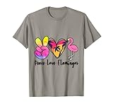 Peace Love Summer Flamingos Retro Vacation T-Shirt