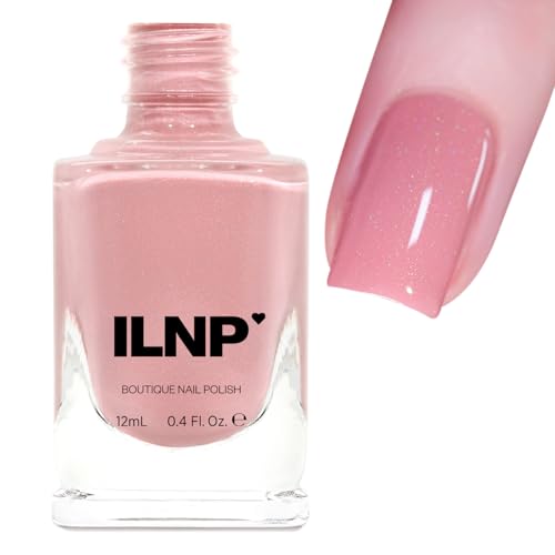 Image of ILNP Full Bloom - Creamy Peachy Pink Holographic Nail Polish