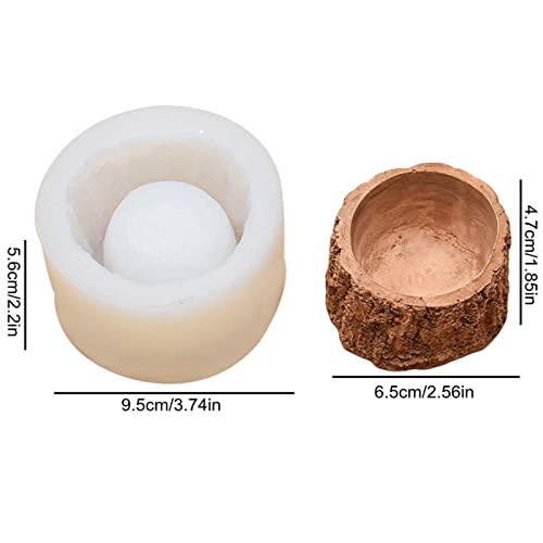 Tree Stump Flower Pot Silicone Mold Concrete Succulent Planter Mold Epoxy Resin Clay Cement Mould Candle Pen Holder Mold Storage Box Mold #TOP1