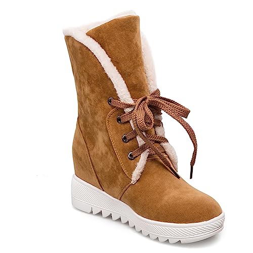 Bottes de neige chaudes et étanches à lacets avec talon bas - 2