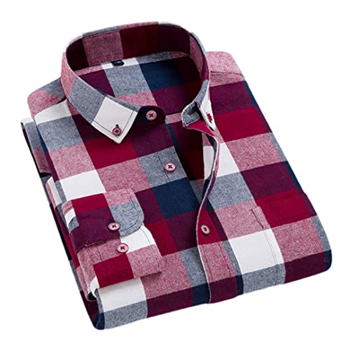 Chemise coton homme douce et chaude flanelle à carreaux Pohullan