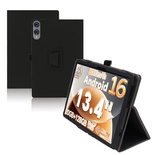 For Teclast T65/ODEA A13 �P�[�X 13.4�C���` �^�u���b�g Teclast T65 Android 16 �Ή� �ی�P�[�X ����PU �S�ʕی� ���߉\ �h���h�� �Փ˖h�~ ���^�y�� �ǂ���G�� Greerass ������ �X�^���h