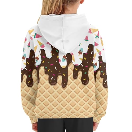 Image of Coloranimal Unisex Girls and Boys Long Sleeve Hoodies Hoody Athletic Pullover Sweatshirts Tops Age 6-16year