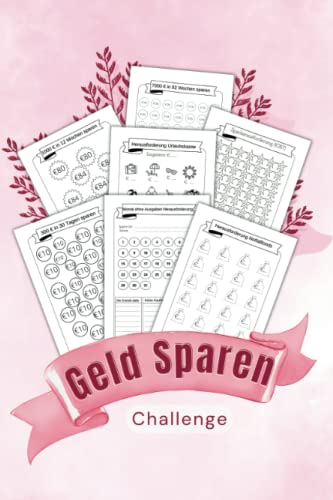 Geld Sparen Challenge: Monatliche & wöchentliche Herausforderungen zum Geldsparen. Budget planer Challenge Deutsch, um Ihnen zu helfen, finanzielle ... erreichen 100€, 500€, 1000€, 10000€ und mehr.
