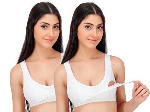 Image of Fabme Cotton Women's Non-Wired Nursing Bra (Pack of 2)