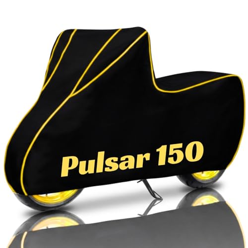 Image of SafeCovers Bike Body Cover for Pulsar 150 Cover for Rain & Dust | Water Resistant, Dustproof, UV Protection, Scratchproof | Heavy Duty Outdoor Motorcycle Cover with Elastic & Windproof Design