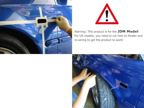 iJDMTOY JDM-Spec Black-Out Smoked Lens Amber Full LED Front Fender Side Marker Lights w/Wiring Pigtails Compatible with 1996-2001 Honda Civic EK EJ EM (Direct Fit JDM, Require Mods for US Models) - Image 3