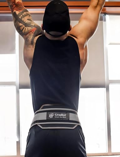 Image of GYMRAT Dip Belt With Chain For Weightlifting, Pull Ups, Dips - Heavy Duty Steel Chain For Added Weight Training (GREY)