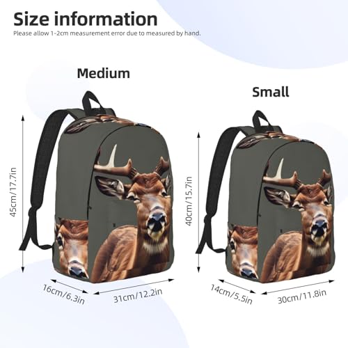 Sac à dos voyage femme imprimé cerf anti fatigue pour ordinateur