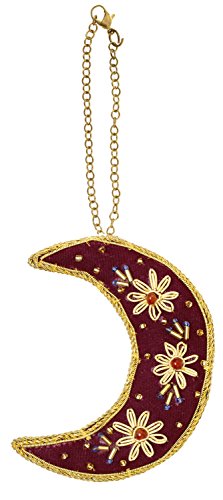 チャーム ザリ刺繍 ムーン ワイン 7.5×10 65319801