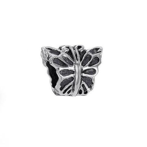 MATERIA 925 Silber Beads Schmetterling Charm - Antik Beads Tiere Silber Anhänger für European Armband #880 Cover