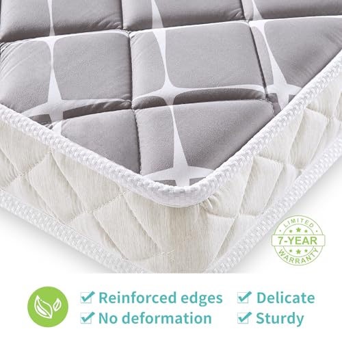 Image of Premium Hypoallergenic Baby Crib Mattress and Toddler Mattress - 52 inch x 27.6 inch x 5 inch - Breathable - Firm Soft - Fits Standard Cribs and Toddler Beds