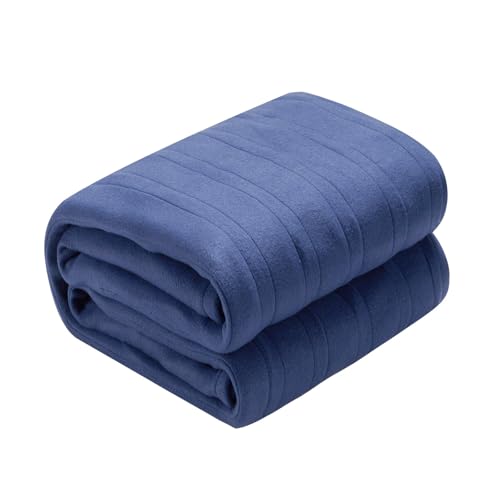 Electric Heated Blanket Full Size 72"x84", Soft Fleece with 10 Hours Auto-Off & 4 Heating Levels, Overheating Protection, Machine Washable, Darkblue