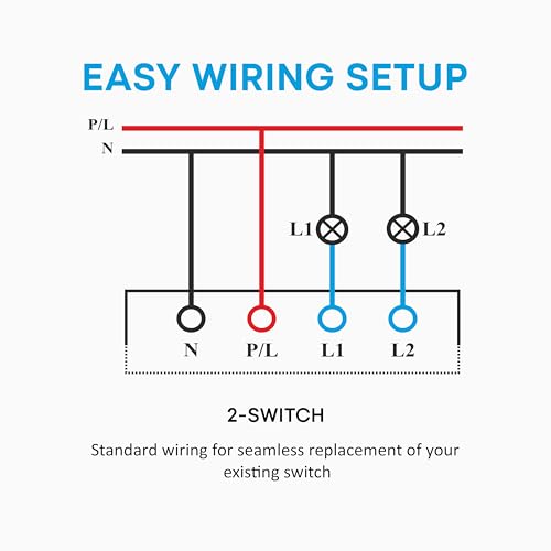 Image of SmartLife Modular 2 Gang Touch Switch (White) | 16amp Each | WiFi + BLE | Premium Glass Finish | Compatible with Alexa, Google Assistant, HA, IFTTT & SmartLife App | Fits Roma & Similar Plates